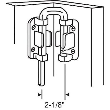 Strybuc SECURITY LATCH-2" WHITE FINISH 16-187W